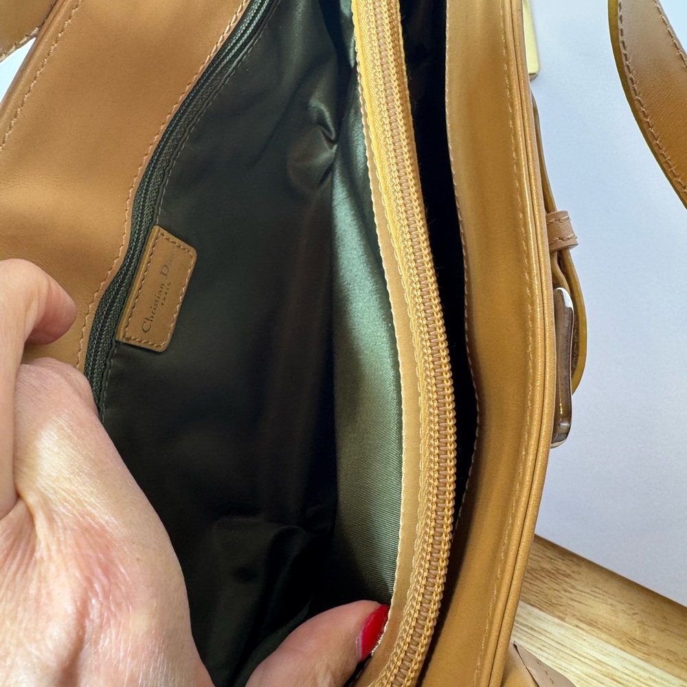 Dior Beige and Green Canvas Bag - Picture 10 of 13